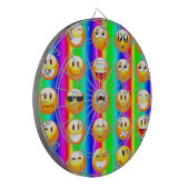 regenboogemoji dartbord (Voorkant Links)