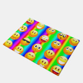 regenboogemoji deurmat doormat (Schuin)
