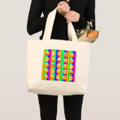 regenboogemoji grote tote bag (Voorkant (product))