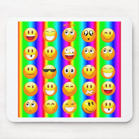 regenboogemoji muismat (Voorkant)