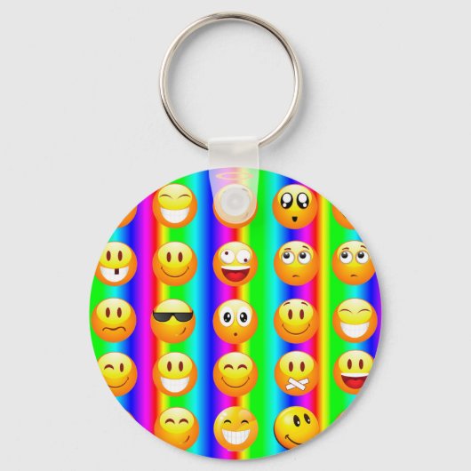 regenboogemoji sleutelhanger (Voorkant)