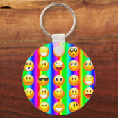 regenboogemoji sleutelhanger (Voorkant)