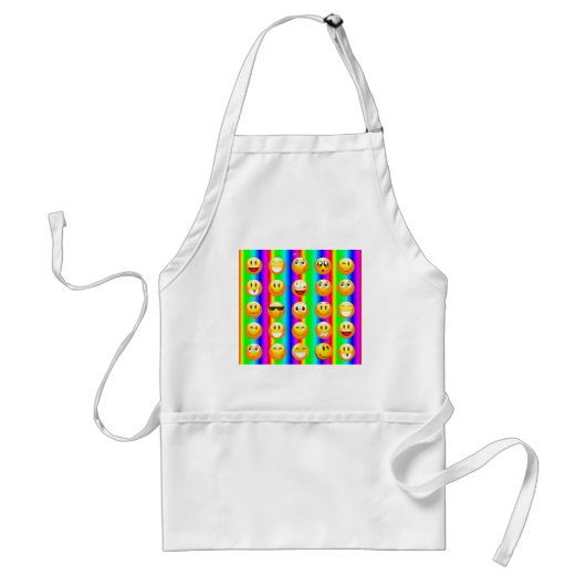 regenboogemoji standaard schort (Voorkant)