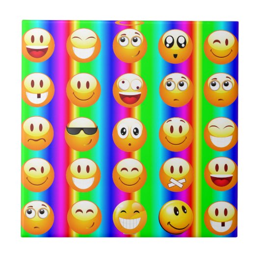 regenboogemoji tegeltje (Voorkant)