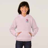 Regenboogende Cartoon Unicorn Kinder Zip Hoodie (Voorkant volledig)