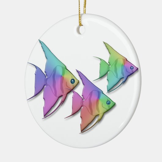 Regenboogengel Vis Keramisch Ornament (Links)