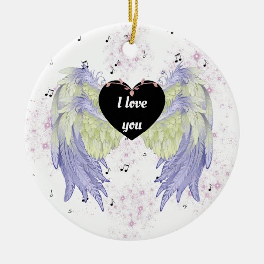 regenboogengel vleugels keramisch ornament (Voorkant)