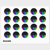 regenboogequalizer ronde sticker (Vel)