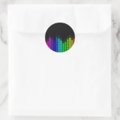 regenboogequalizer ronde sticker (Tas)