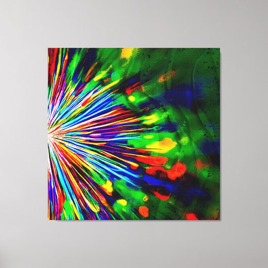 Regenboogexplosie Canvas Afdruk (Voorkant)