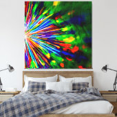 Regenboogexplosie Canvas Afdruk (Insitu (Slaapkamer))