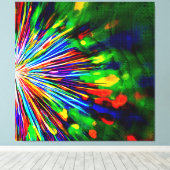 Regenboogexplosie Canvas Afdruk (Insitu (Houten vloer))