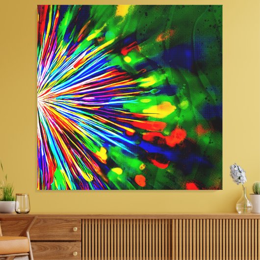 Regenboogexplosie Canvas Afdruk (Insitu (Woonkamer))