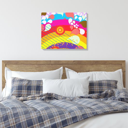 Regenboogexplosie Canvas Afdruk (Insitu (Slaapkamer))