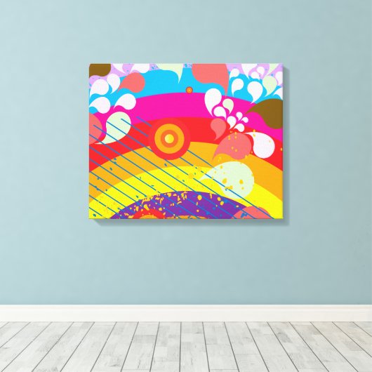 Regenboogexplosie Canvas Afdruk (Insitu (Houten vloer))
