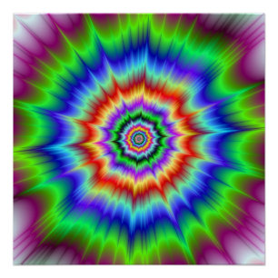 Regenboogexplosie de perfecte Poster van Zazzle