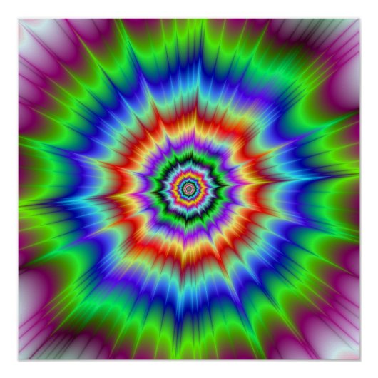 Regenboogexplosie de perfecte Poster van Zazzle (Voorkant)