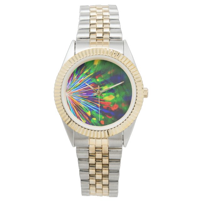 Regenboogexplosie  horloge (Voorkant)