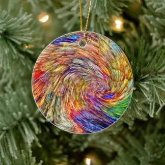 Regenboogexplosie Keramisch Ornament