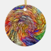 Regenboogexplosie Keramisch Ornament (Voorkant)