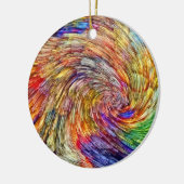 Regenboogexplosie Keramisch Ornament (Links)