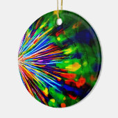 Regenboogexplosie Keramisch Ornament (Links)