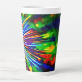 Regenboogexplosie Latte Mok (Voorkant)