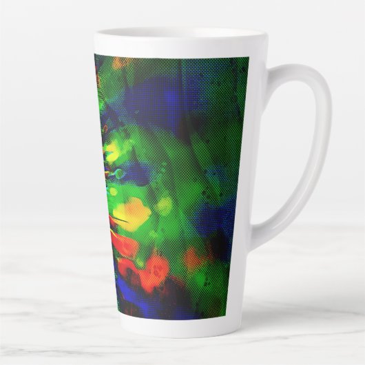 Regenboogexplosie Latte Mok (Rechts)