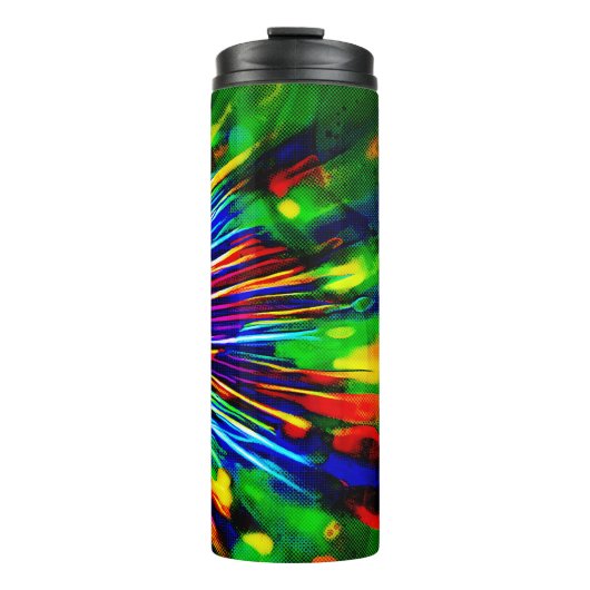 Regenboogexplosie Thermosbeker (Voorkant)