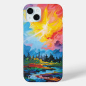 regenboogexpressionisme rivierlandschap Case-Mate iPhone case (Achterkant)