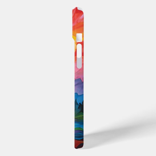 regenboogexpressionisme rivierlandschap Case-Mate iPhone case (Achterkant / Links)