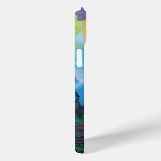 regenboogexpressionisme rivierlandschap Case-Mate iPhone case (Achterkant / Rechts)