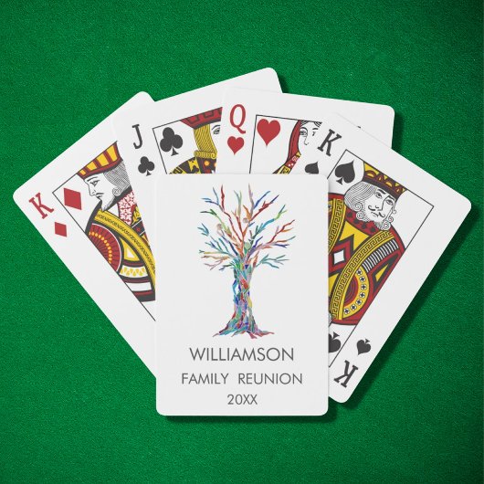 Regenboogfamilie voor gezinshereniging pokerkaarten