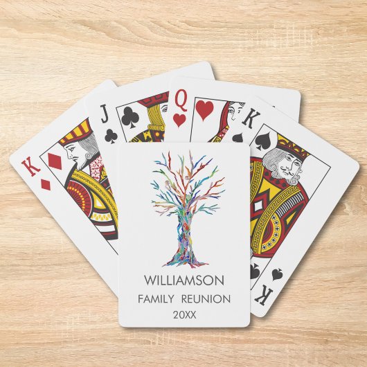 Regenboogfamilie voor gezinshereniging pokerkaarten