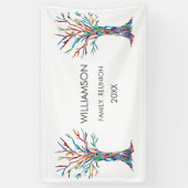 Regenboogfamilie voor gezinshereniging spandoek (Verticaal)