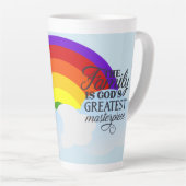 Regenboogfamilie - zegeningen latte mok (Rechterhoek)