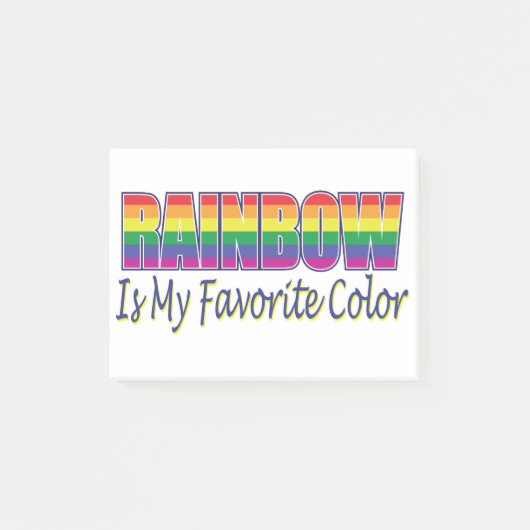 Regenboogfavoriete kleuren post-it® notes (Voorkant)