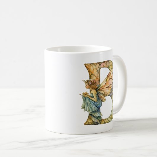 Regenboogfee initiële 'B'  Koffiemok (Voorkant rechts)