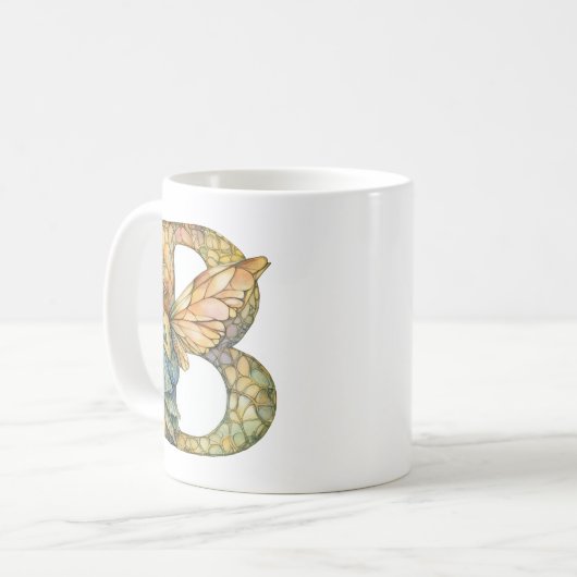 Regenboogfee initiële 'B'  Koffiemok (Voorkant links)