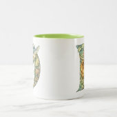 Regenboogfee initiële 'D'  Tweekleurige Koffiemok (Center)