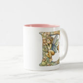 Regenboogfee initiële 'E'  Tweekleurige Koffiemok (Voorkant rechts)