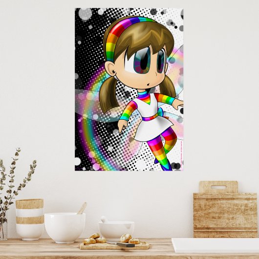 Regenboogfee poster #1 (Keuken)