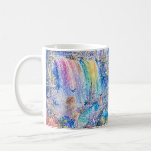 Regenboogfee Waterval Fantasie Mok (Links)