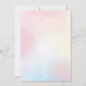 Regenboogfeest 10e verjaardag uitnodiging (Achterkant)