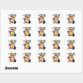 REGENBOOGFEEST VIERKANTE STICKER (Vel)