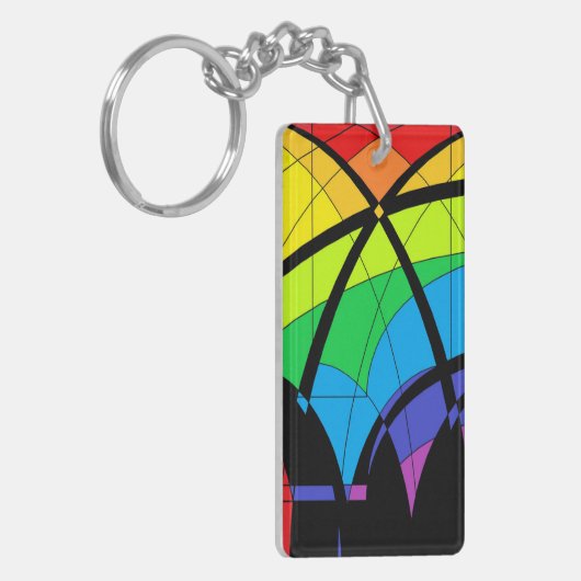 Regenboogfeesten 2 sleutelhanger (Voorkant Links)
