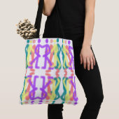 Regenboogfiguren ontwerp tote bag (Dichtbij)