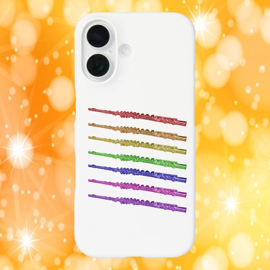 Regenboogfluiten kleurrijk Case-Mate iPhone case