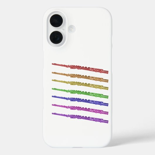 Regenboogfluiten kleurrijk Case-Mate iPhone case (Achterkant)