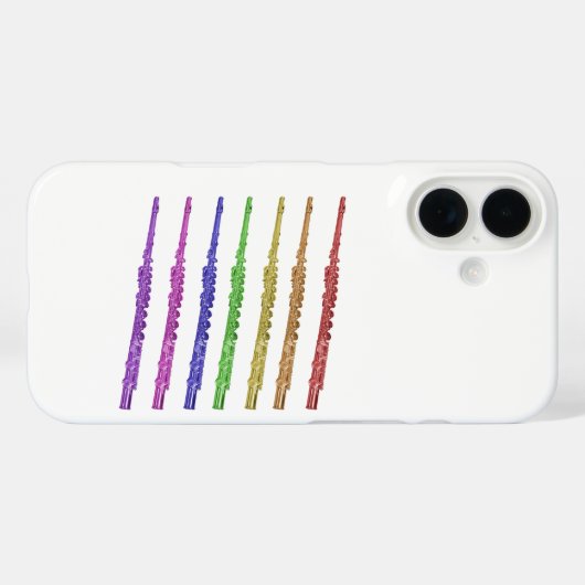Regenboogfluiten kleurrijk Case-Mate iPhone case (Achterkant (horizontaal))